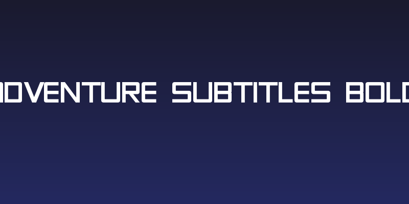 Adventure Subtitles Bold Social Header