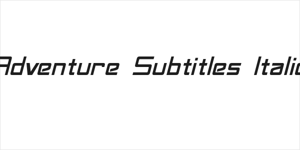 Adventure Subtitles Italic Logo