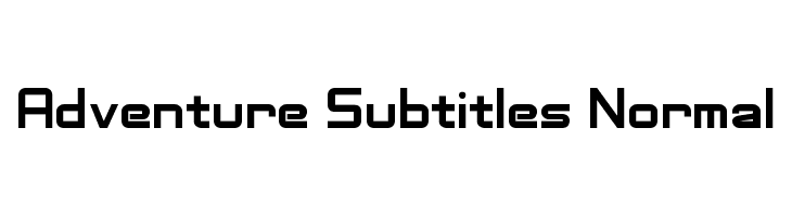 Adventure Subtitles Normal Font