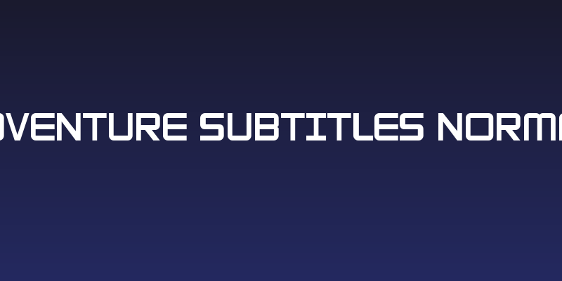 Adventure Subtitles Normal Social Header