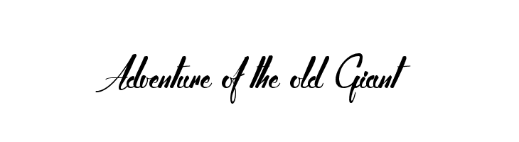 Adventure of the old Giant Font