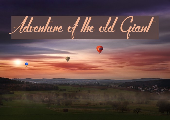 Adventure of the old Giant Font examples