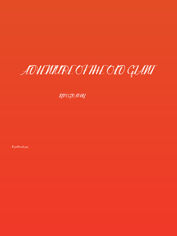 Adventure of the old Giant Poster