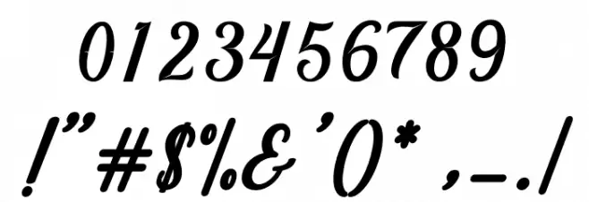 AdventureScript Font OTHER CHARS