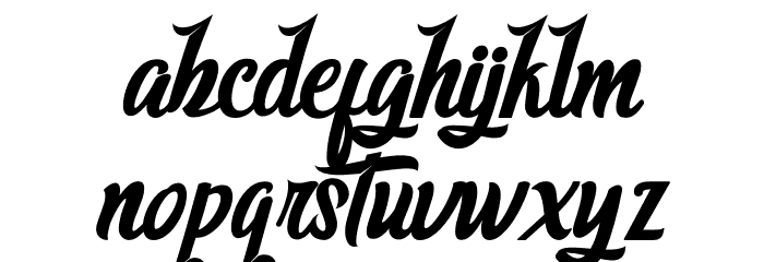 AdventureScript Font LOWERCASE