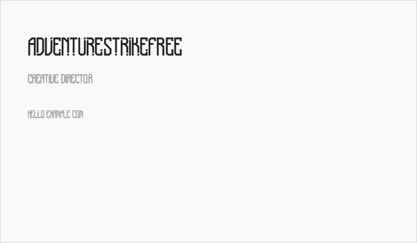 AdventureStrikeFREE Business Card