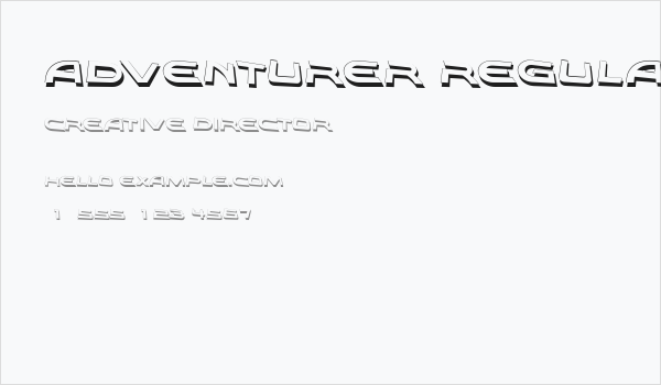 Adventurer Regular Business Card