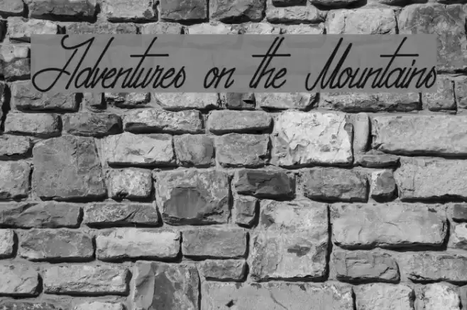 Adventures on the Mountains Font examples