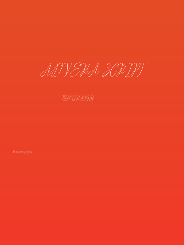 Advera Script Poster