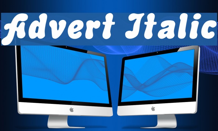 Advert Italic Font examples