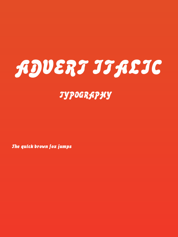 Advert Italic Poster