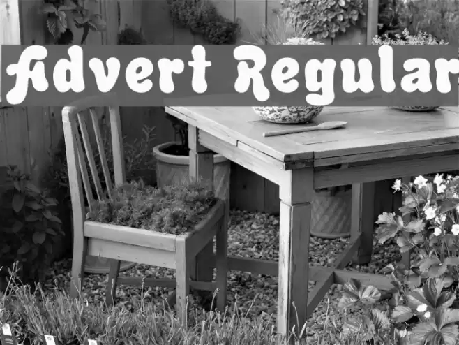 Advert Regular Fonte examples