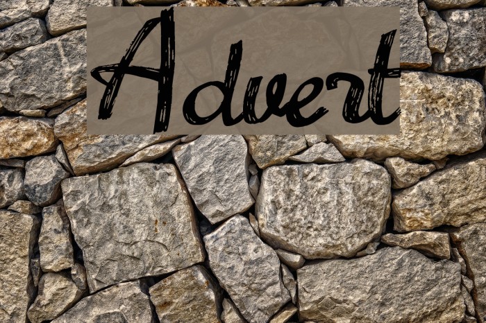 Advert Font examples