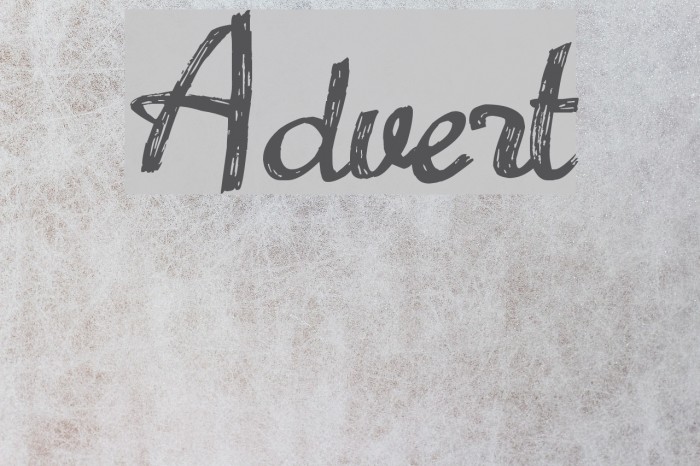Advert Font examples