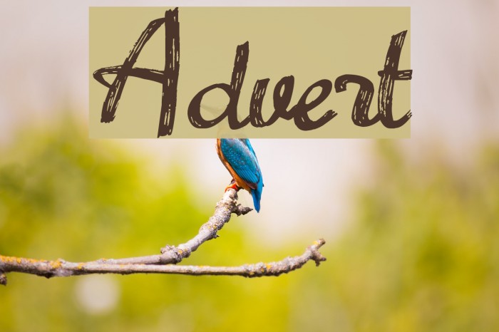Advert Font examples