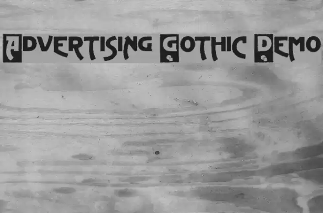 Advertising Gothic Demo Polices examples