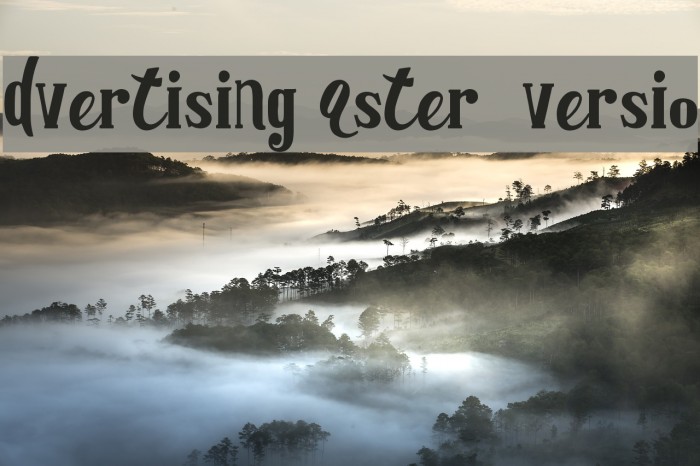 Advertising Master LIGHT versio Font examples