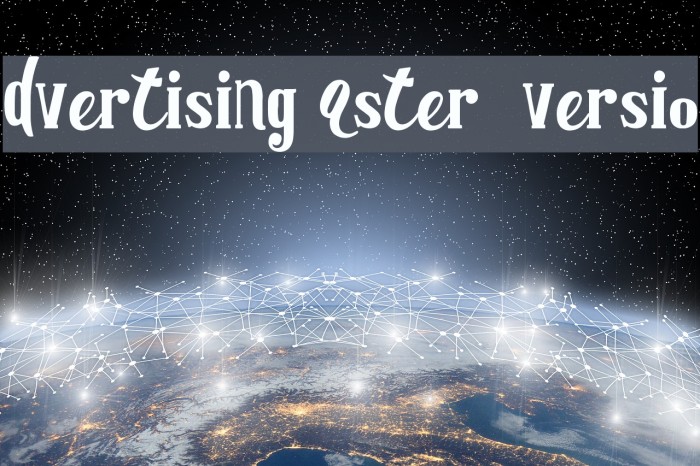 Advertising Master LIGHT versio Font examples