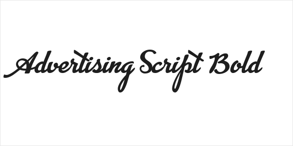 Advertising Script Bold Logo