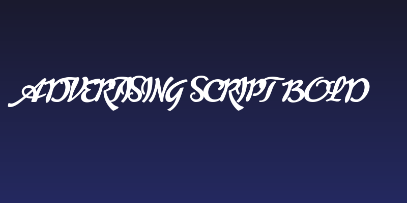 Advertising Script Bold Social Header