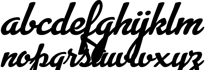 Advertising Script Bold Font LOWERCASE