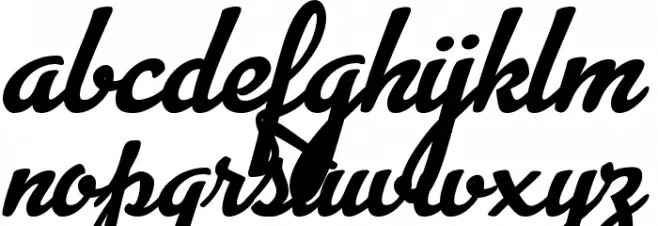 Advertising Script Bold 字体 小写