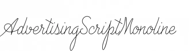 Advertising Script Monoline  Скачать бесплатные шрифты