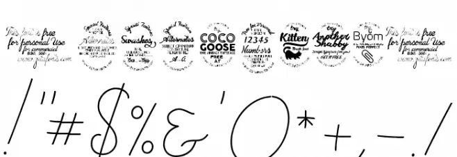 Advertising Script Monoline Font OTHER CHARS