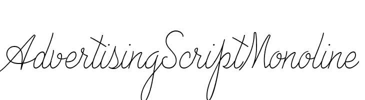 Advertising Script Monoline  Free Fonts Download