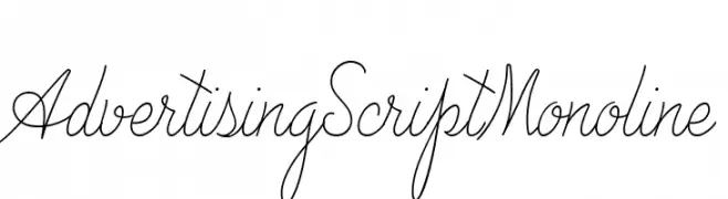 Advertising Script Monoline  Fuentes Gratis Descargar