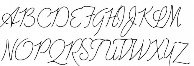 Advertising Script Monoline フォント 大文字