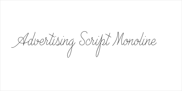 Advertising Script Monoline Logo