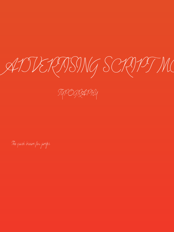 Advertising Script Monoline Poster