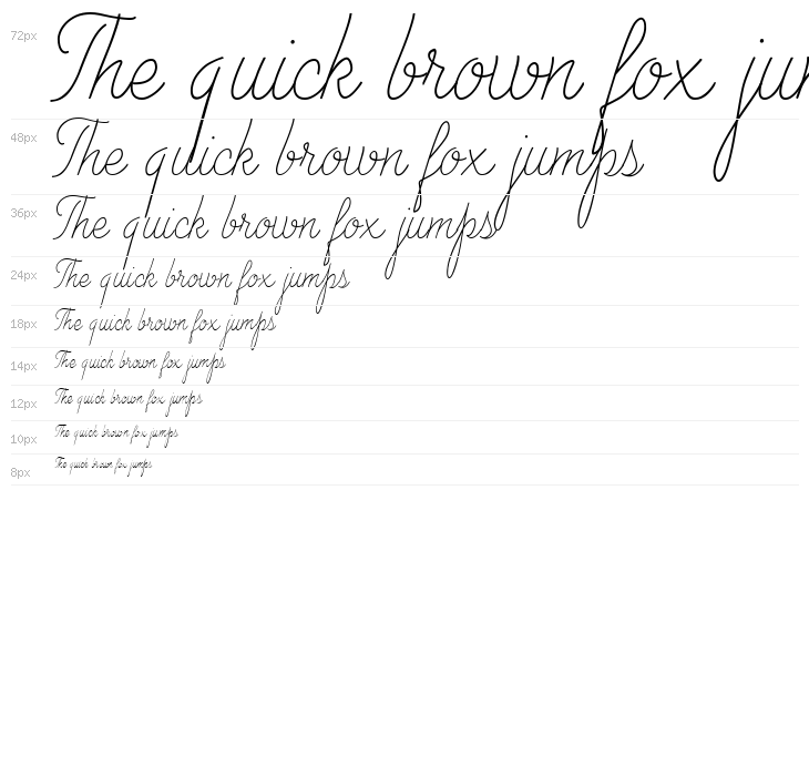 Advertising Script Monoline Waterfall