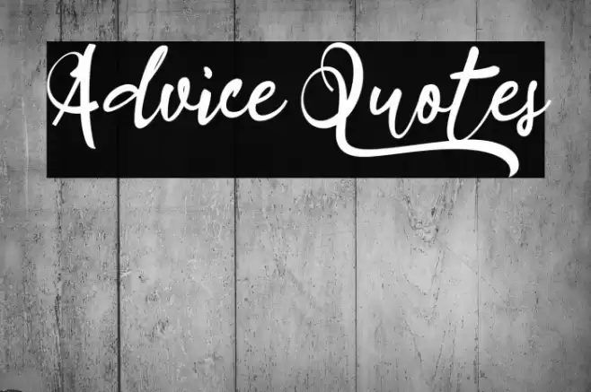 Advice Quotes Font examples