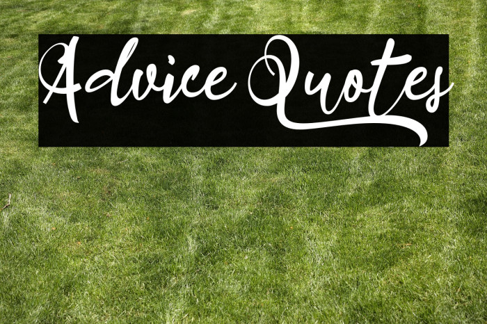 Advice Quotes Example 2