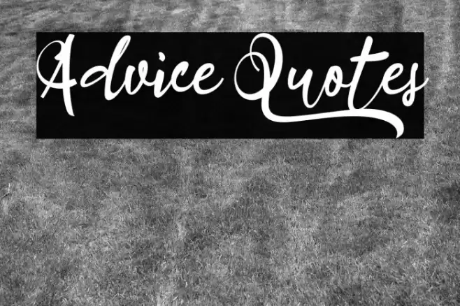 Advice Quotes Font examples
