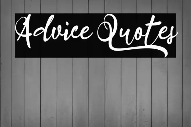 Advice Quotes Font examples