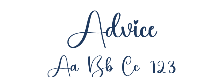 Advice Font Preview