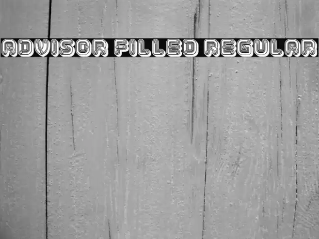 Advisor Filled Regular Font examples