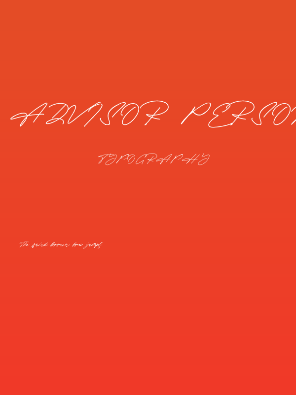 Advisor Personal Use Regular Poster