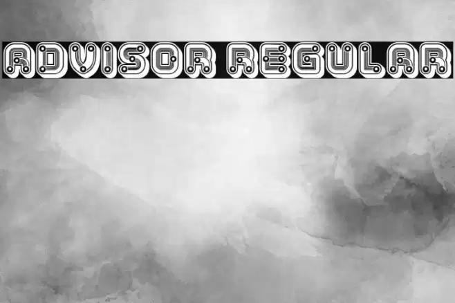 Advisor Regular Font examples