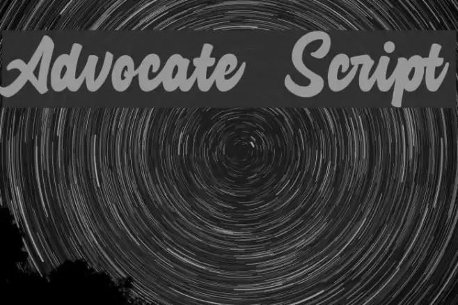 Advocate Script Font examples