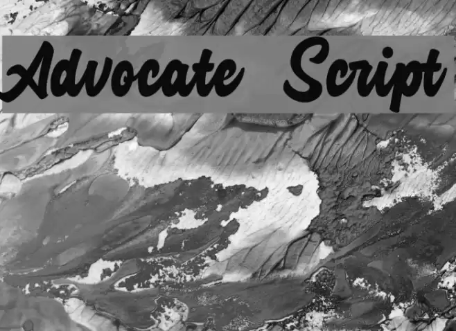 Advocate Script Font examples