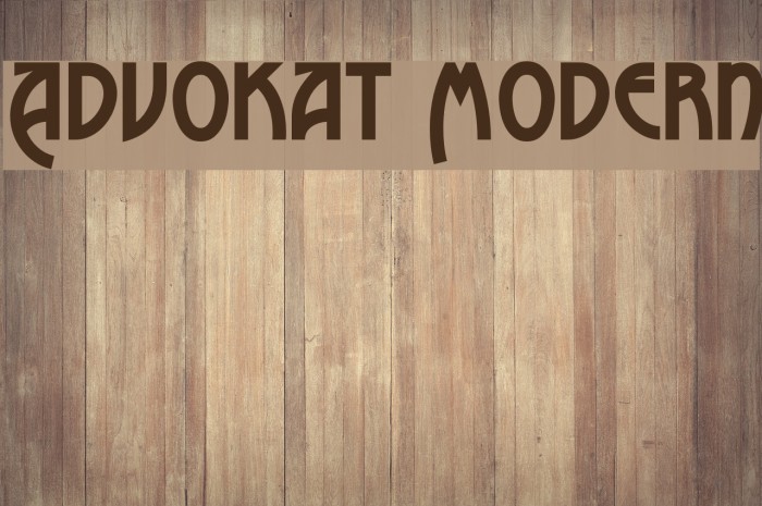Advokat Modern Font examples