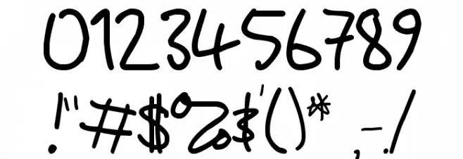 adam handwriting test Font OTHER CHARS