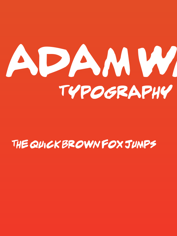 adam warren 0.2 Bold Italic Poster