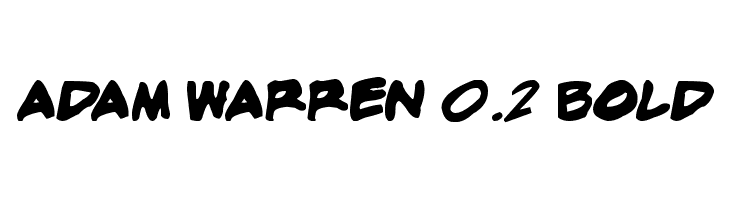adam warren 0.2 Bold Font