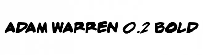 adam warren 0.2 Bold  免费字体下载