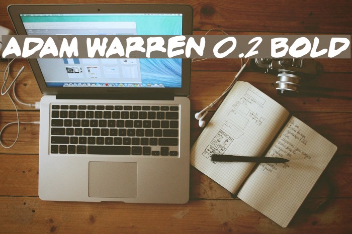 adam warren 0.2 Bold Font examples